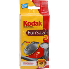 Load image into Gallery viewer, Kodak FunSaver 35mm One-Time-Use Disposable Camera (ISO-800) with Flash - 27 Exposures