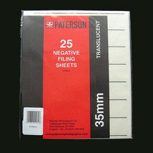 Load image into Gallery viewer, Paterson PTP613 35mm Negative File Spare Pages (25 Sheets)
