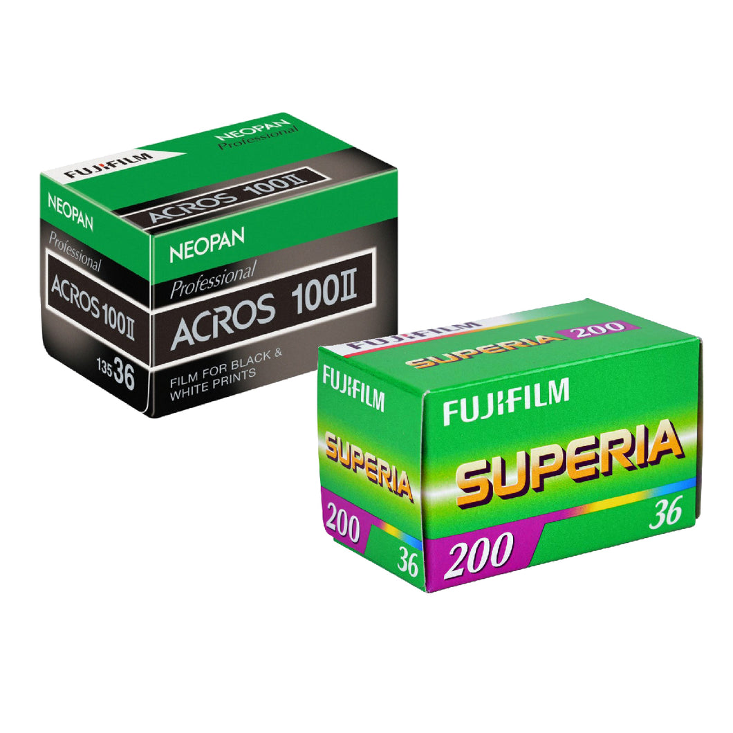 Fujifilm Expired Film COMBO - Neopan 100 Acros II (Expired 2021) + Superia 200 Film (Expired 2014) (135)